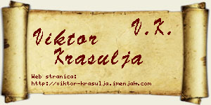 Viktor Krasulja vizit kartica